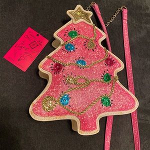 Betsey Johnson “One Smart Cookie” Lighted Christmas Tree Bag Purse Crossbody NWT